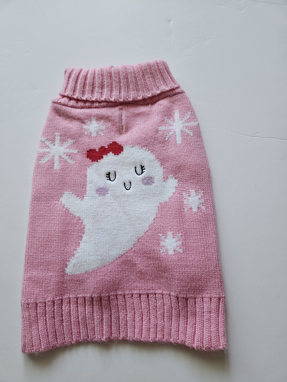 Pink Ghost Knit Sweater for Pet